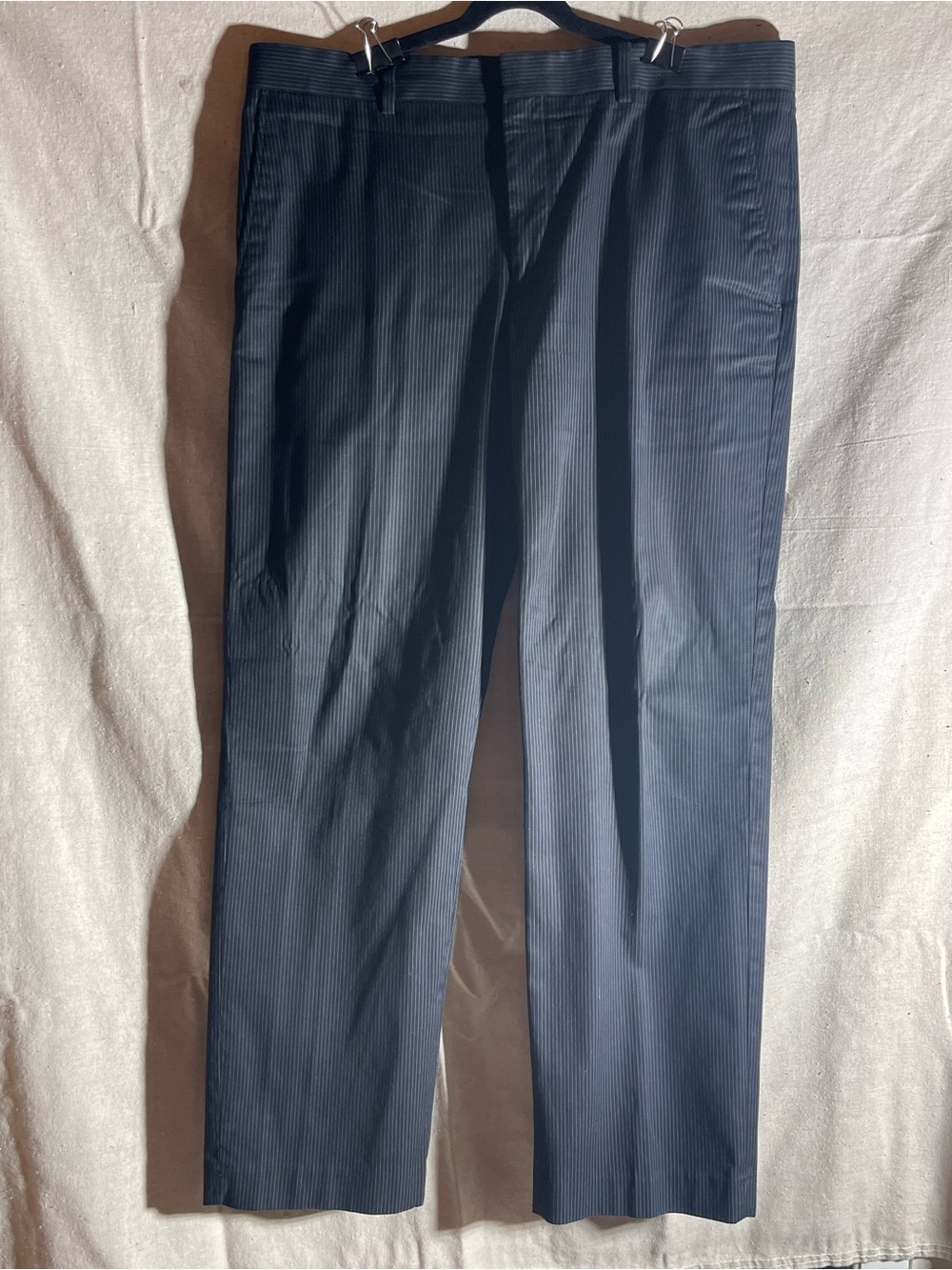 Express Men's Black and White Pinstripe Dress Pants